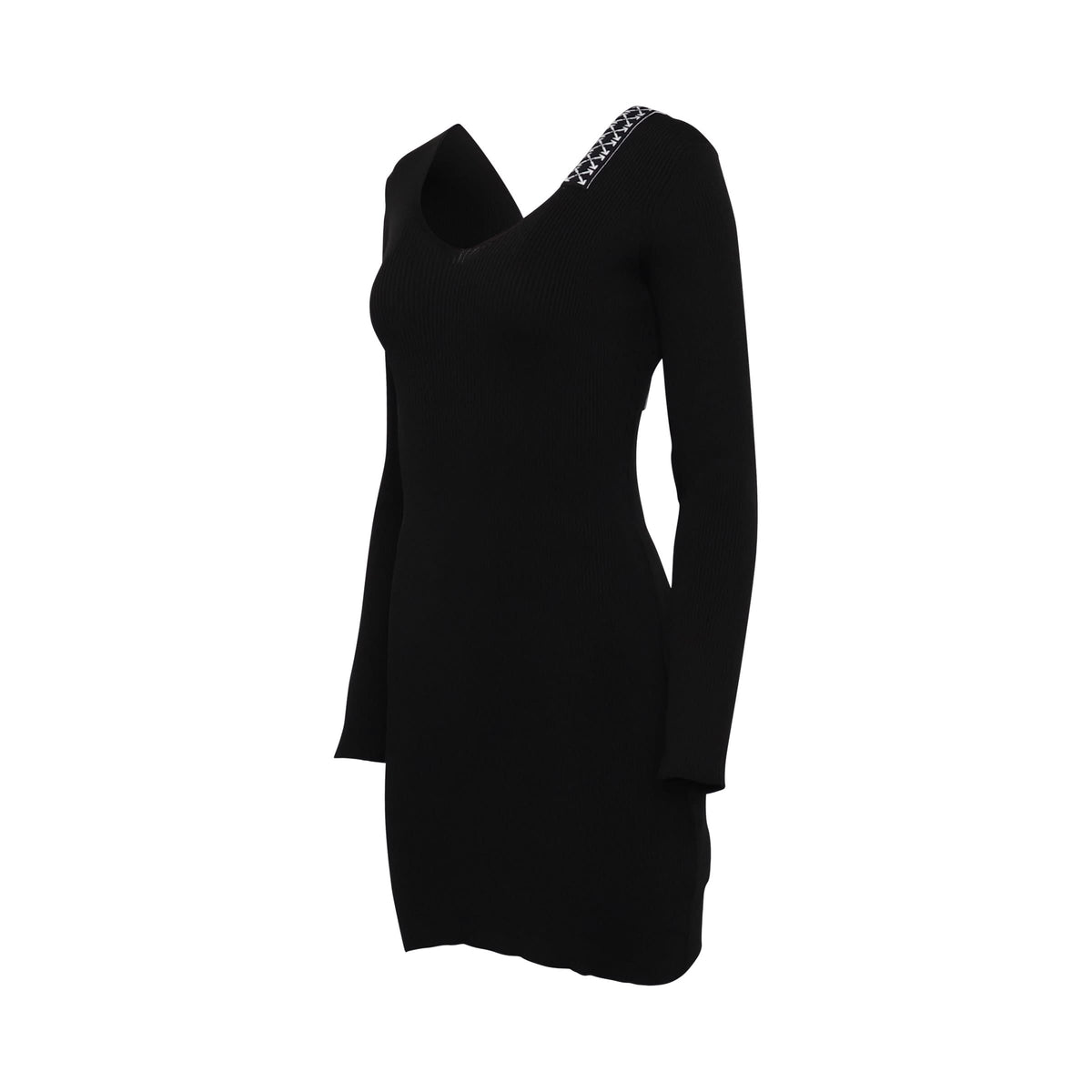 Bold Long Sleeve Dress in Black/White