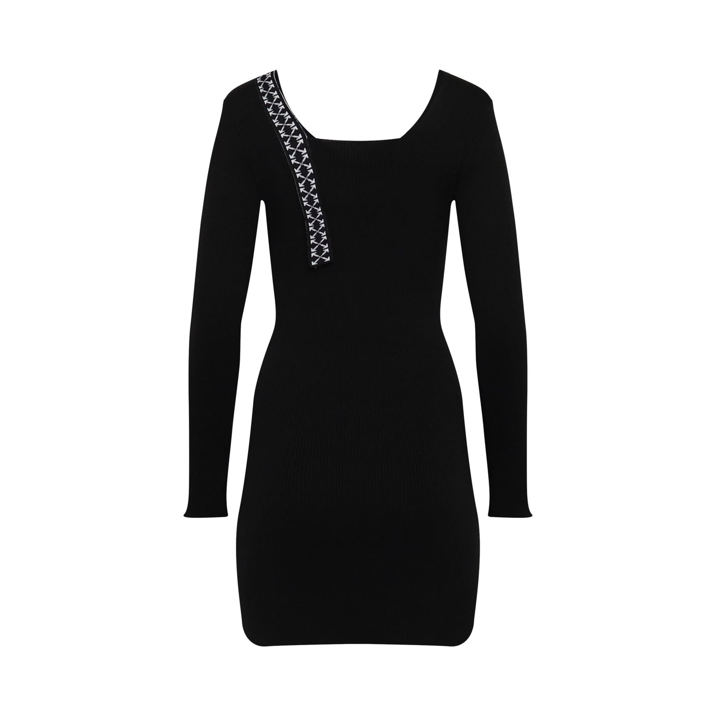 Bold Long Sleeve Dress in Black/White