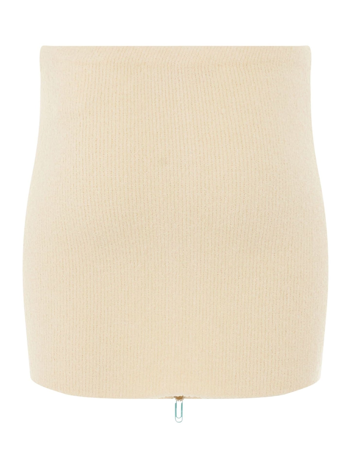 Micro Boucle Mini Skirt in White