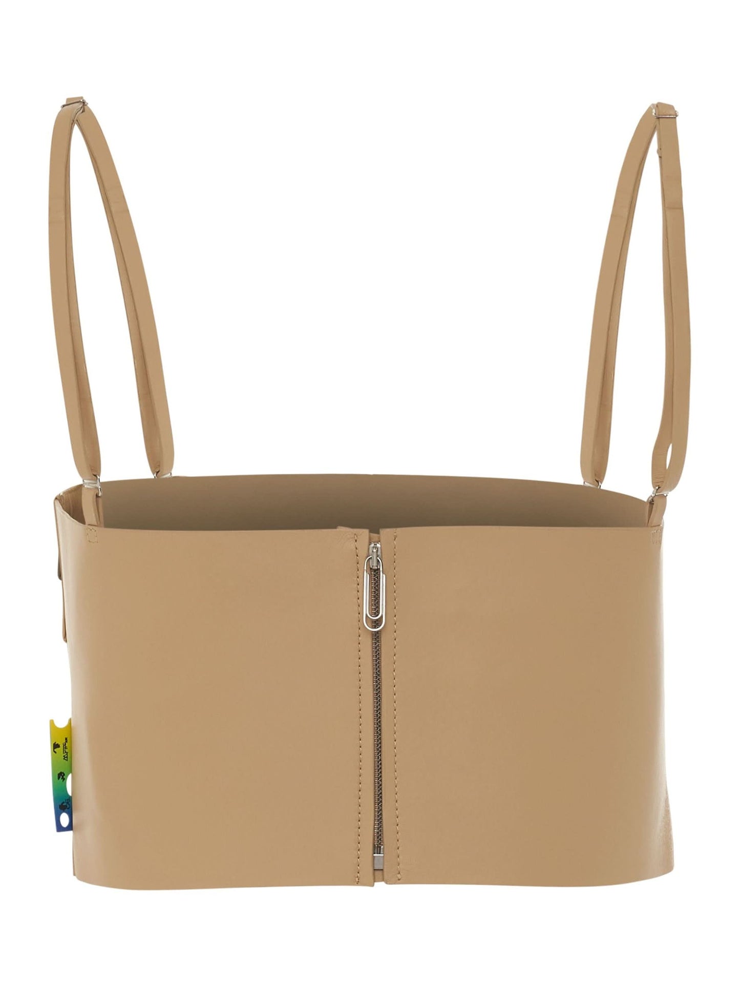 Leather Bustier in Camel