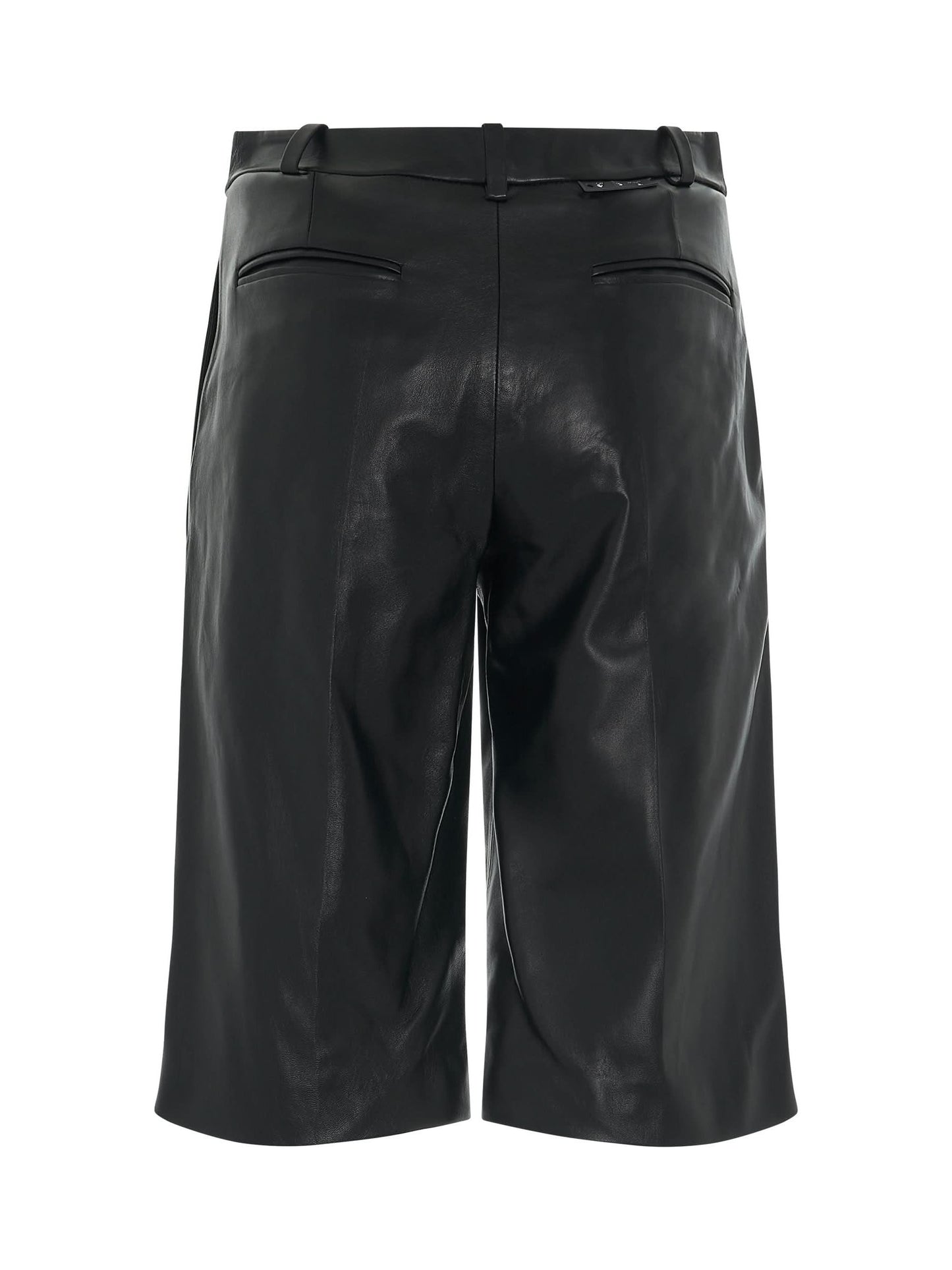 Leather Formal Shorts in Black