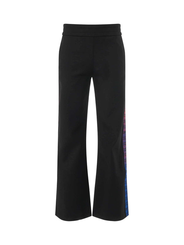Monogram Logo Band Track Pant in Black/Red
