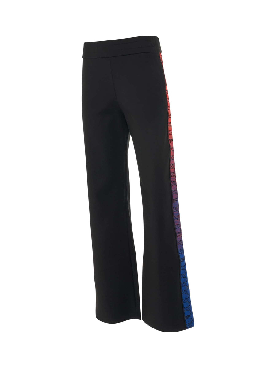 Monogram Logo Band Track Pant in Black/Red