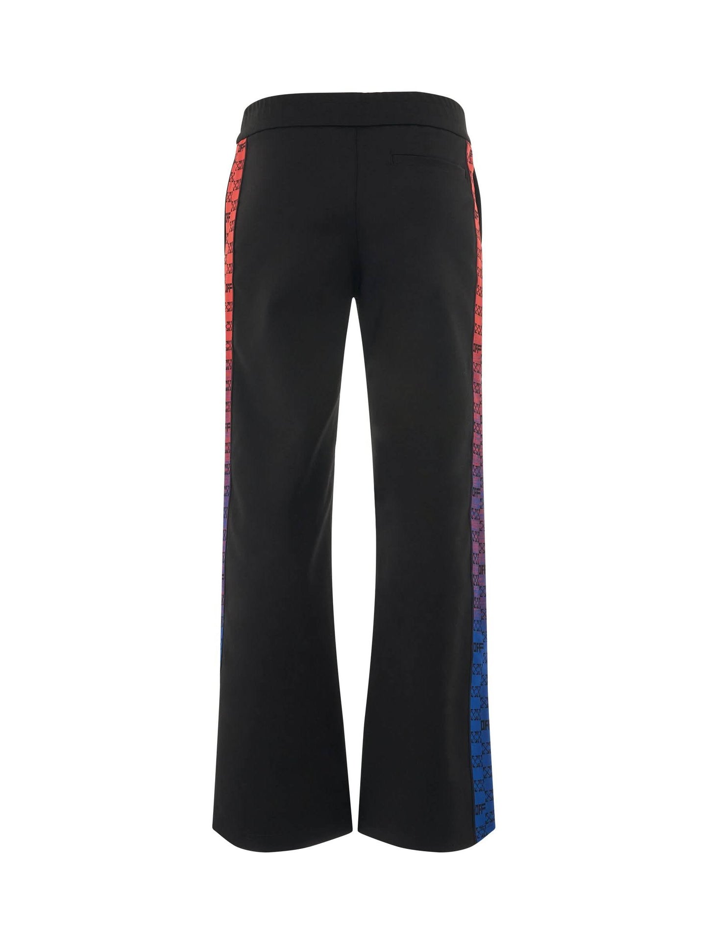 Monogram Logo Band Track Pant in Black/Red