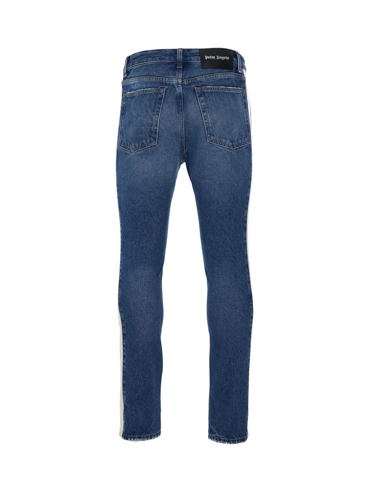 Indigo Track Denim Pants in Light Blue