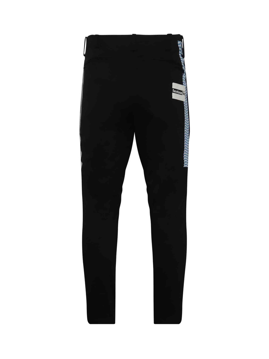 Barcode Print Chino Pants in Black