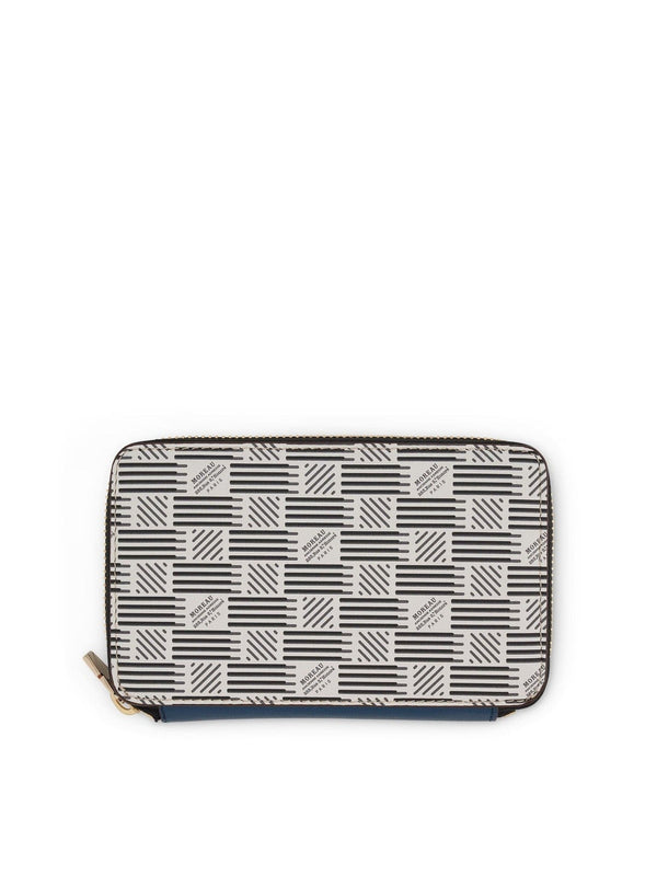 Compact Zip Wallet in White