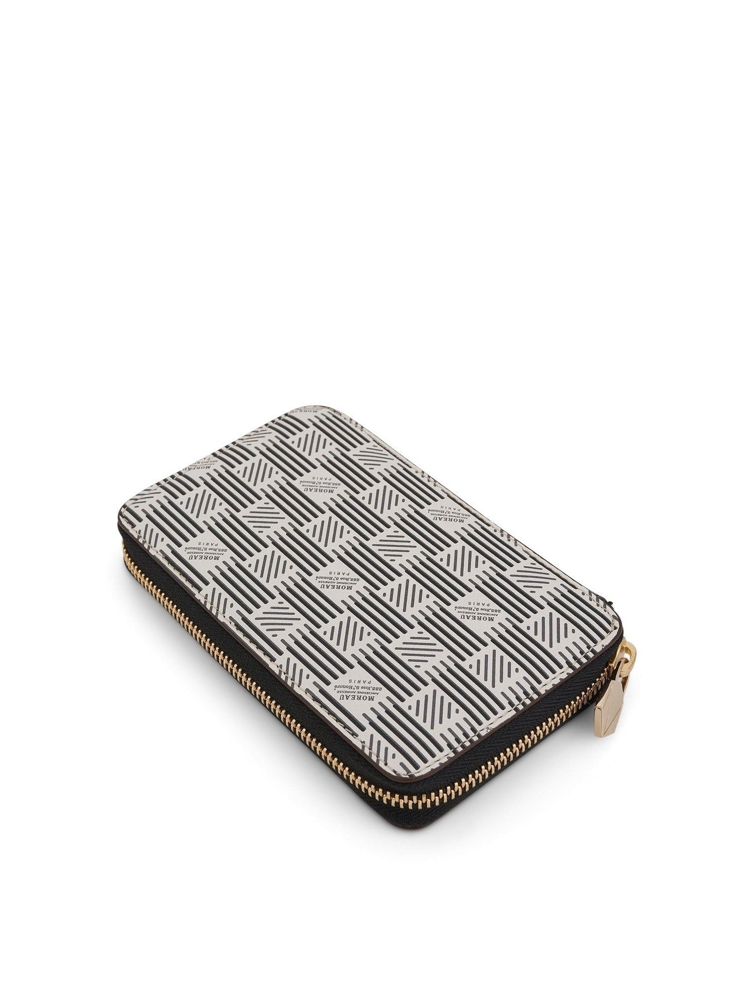 Compact Zip Wallet in White
