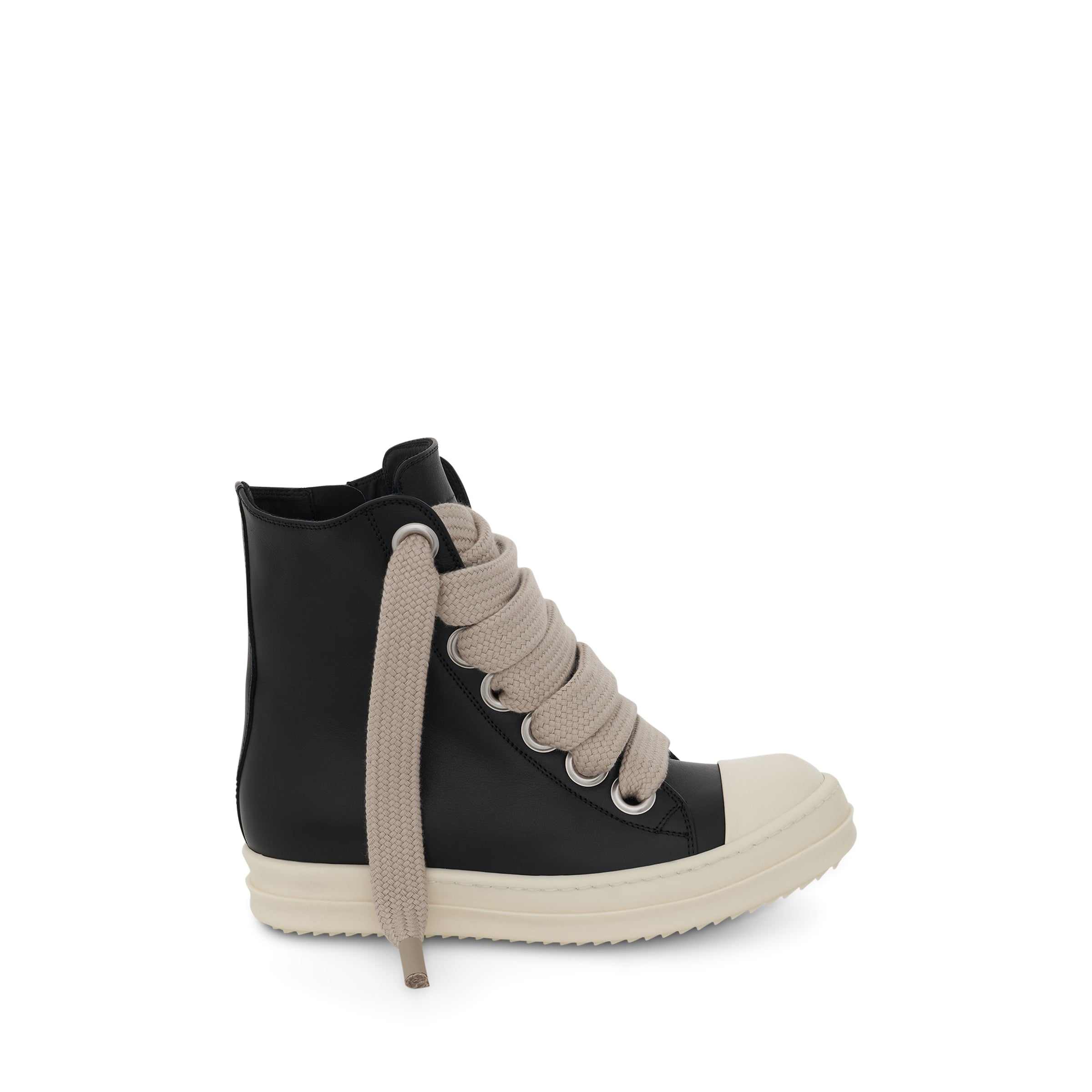 RICK OWENS High Top Sneaker with Jumbo Laces in Black/Milk – MARAIS