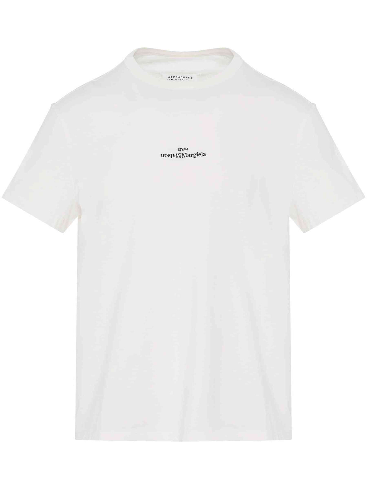 Maison Margiela Upside Down Logo T-Shirt in White