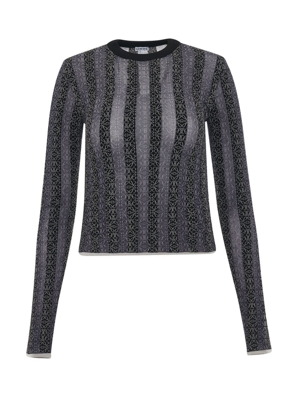 Anagram Devore Viscose Sweater in Black