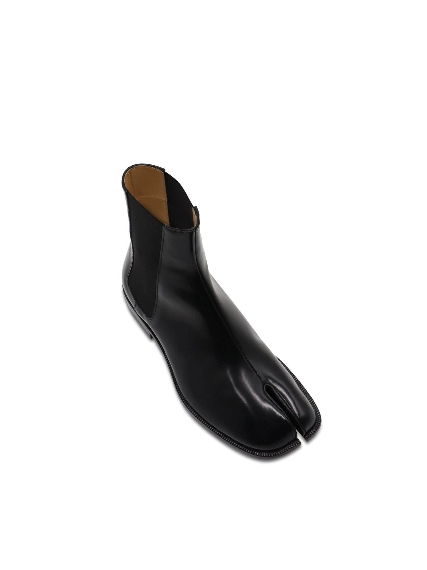 Tabi Toe Ankle Boots in Black Top View | MAISON MARGIELA