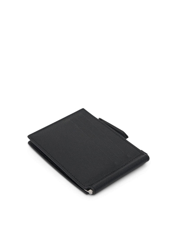 Four Stitch Logo Wallet with Zip in Black