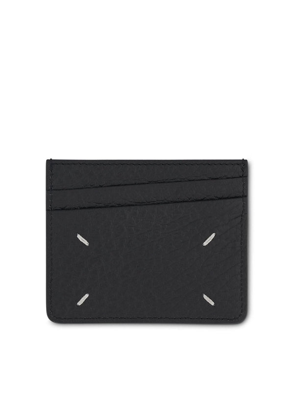 Maison Margiela 6CC Leather Card Holder in Black