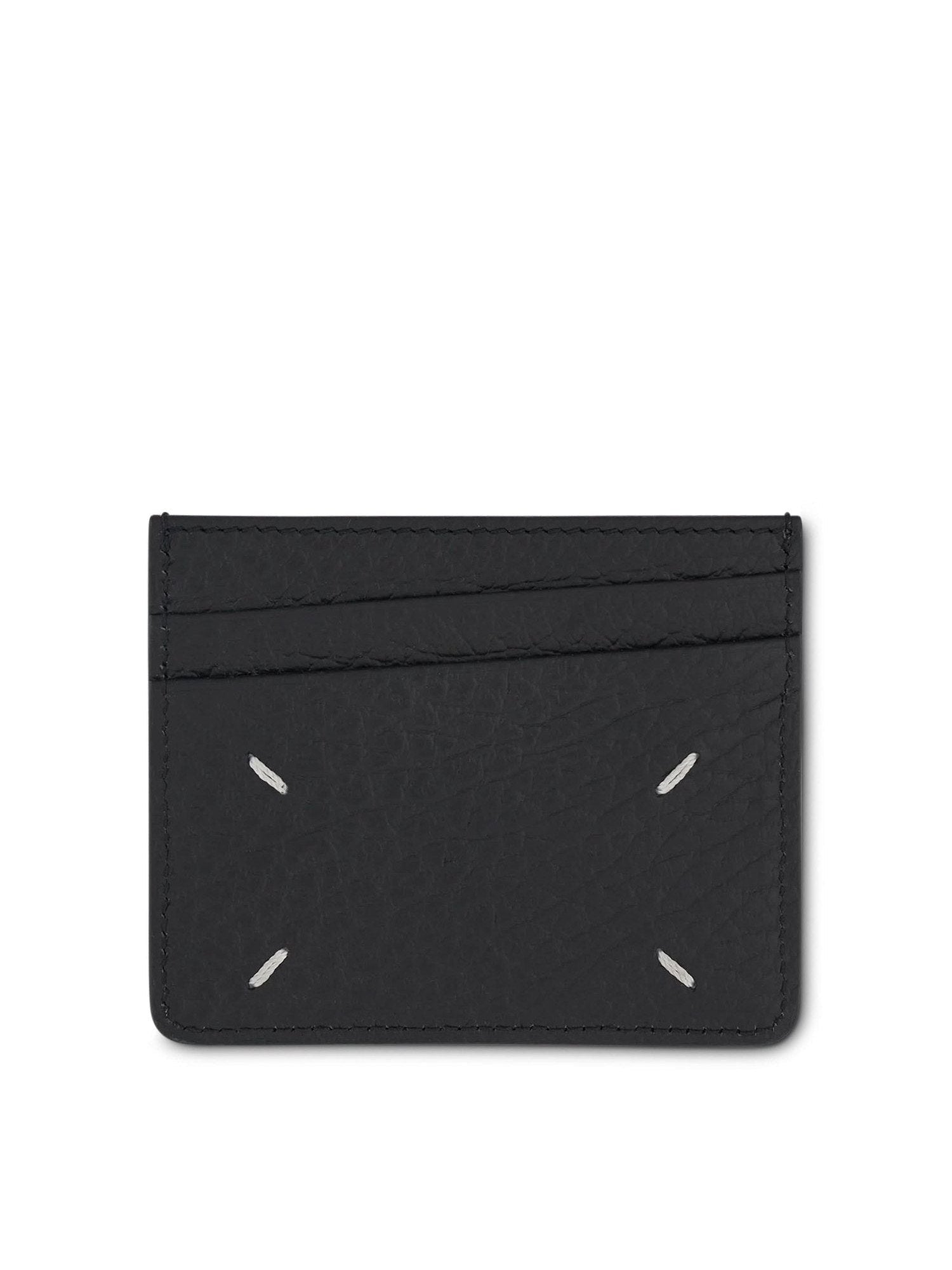 Maison Margiela 6CC Leather Card Holder in Black