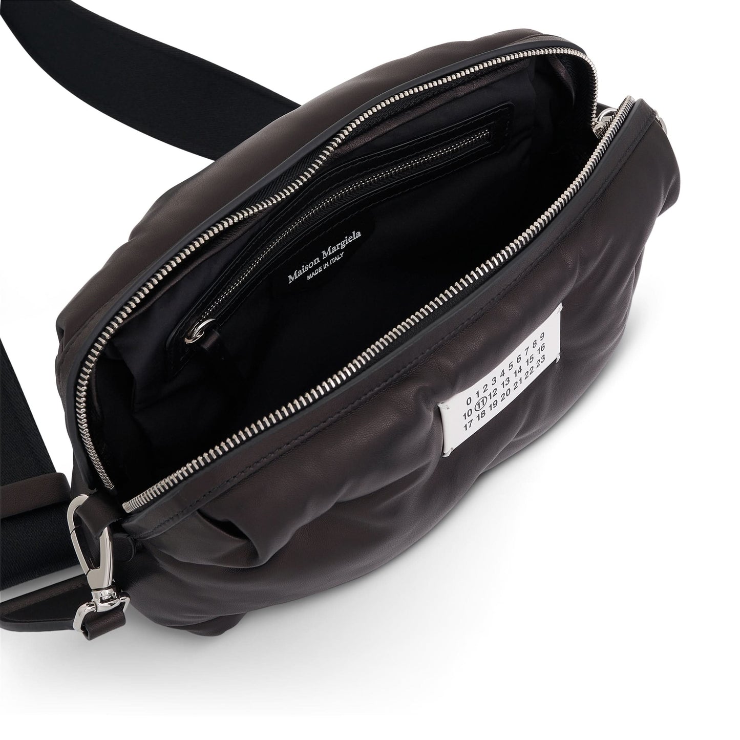Glam Slam Leather Camera Bag in Black