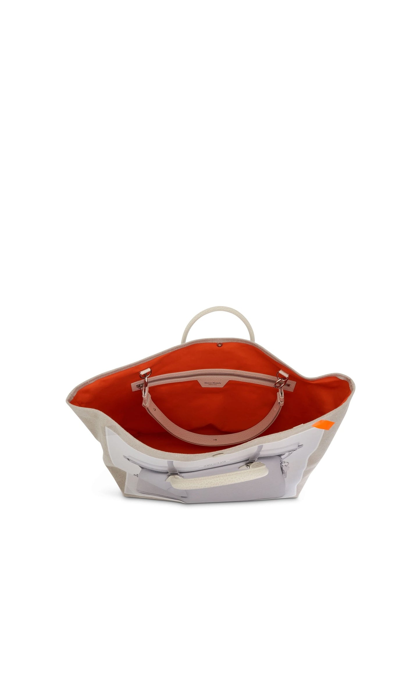 Trompe L'Oeil 5AC Tote Bag in Natural/Grey