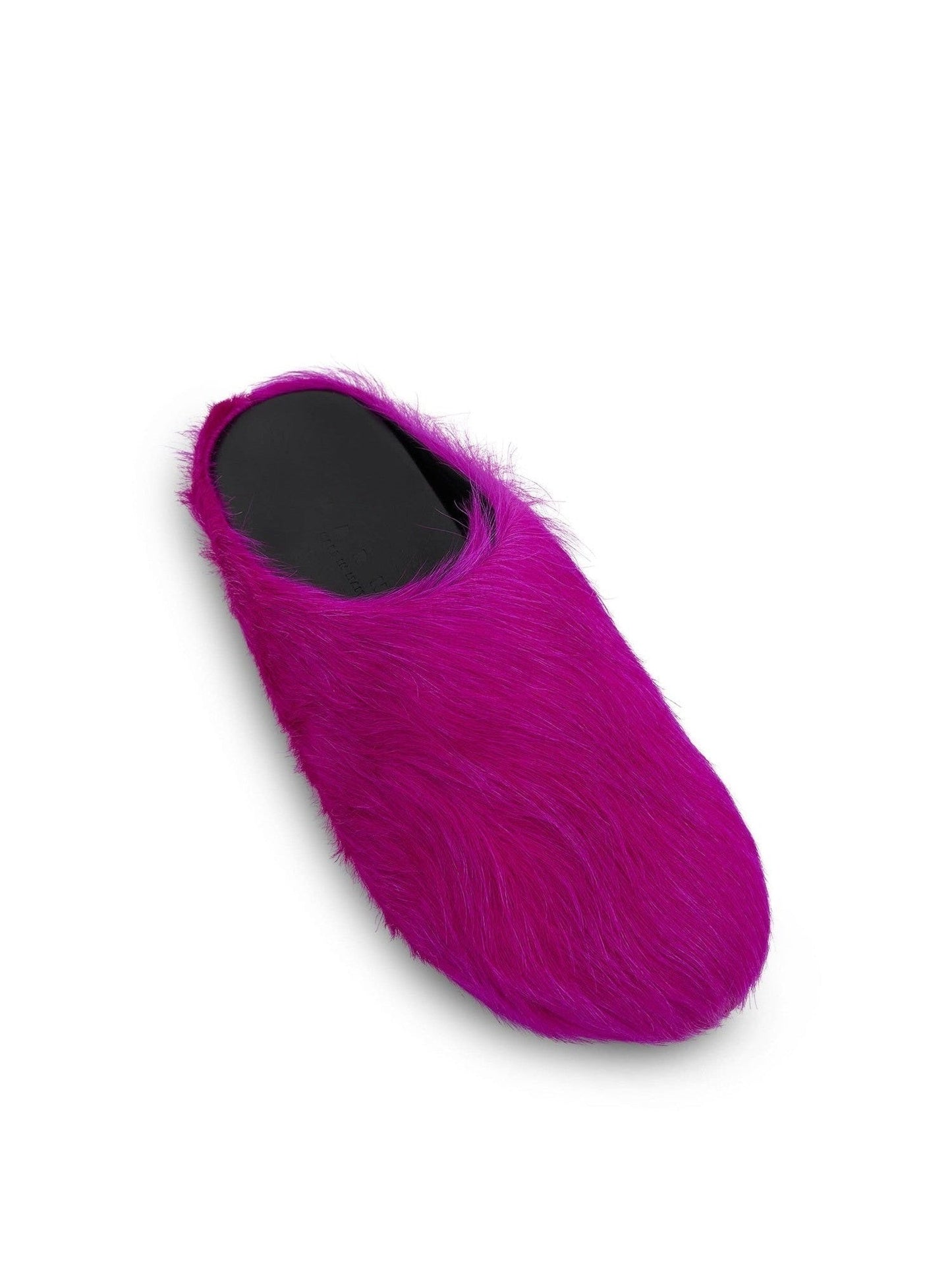 Marni Fussbett Long Hair Calfskin Sabot in Fuchsia