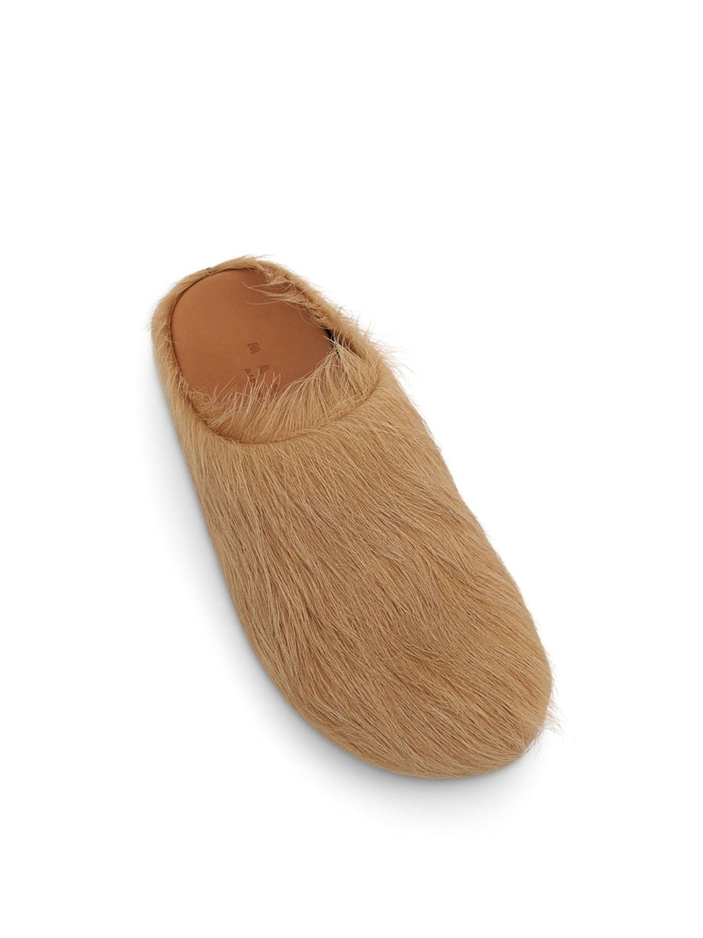 Fussbett Long Hair Calfskin Sabot in Soft Beige