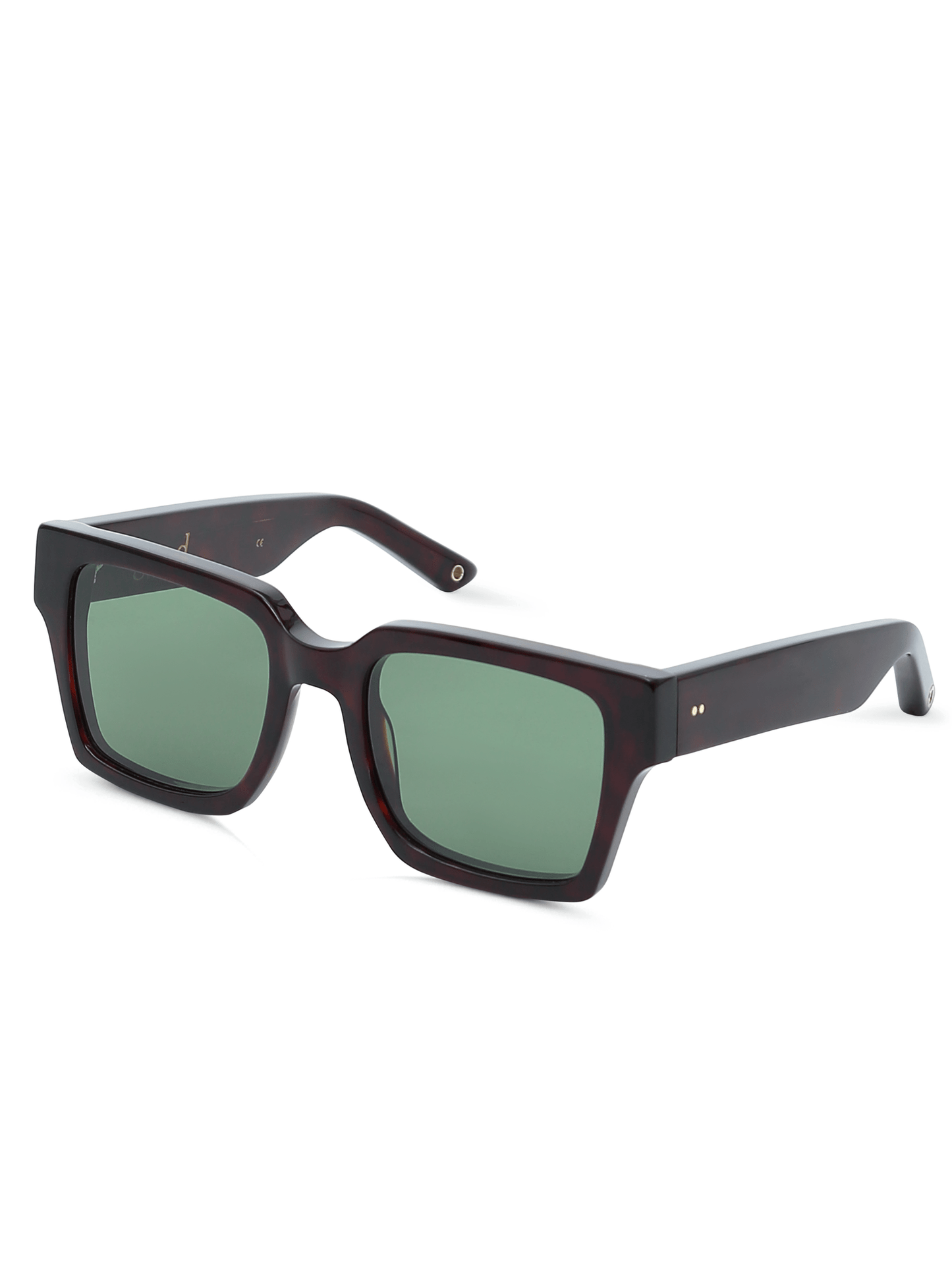 Sixteen Black Sunglass with Green Lens