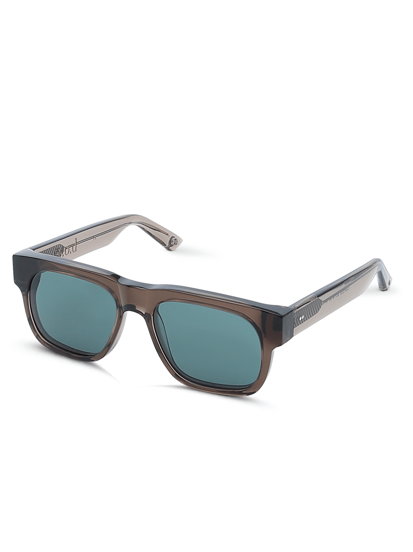 Thirteen Crystal Grey Sunglass with Green Lens