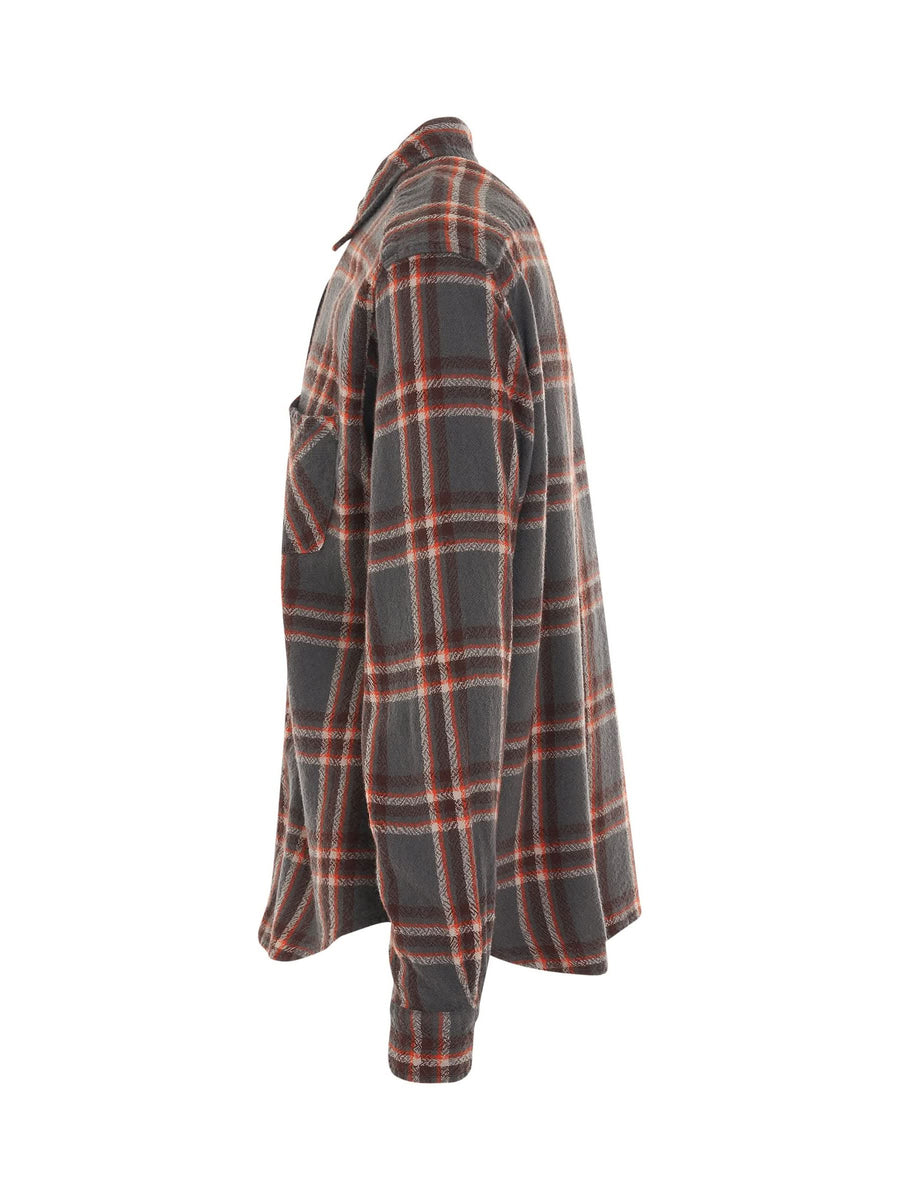 Shrunken Check Shirt in Charcoal