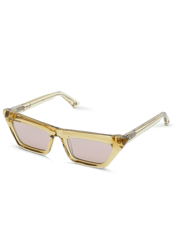 Twenty Two Champagne Sunglass with Brown Flash Lens
