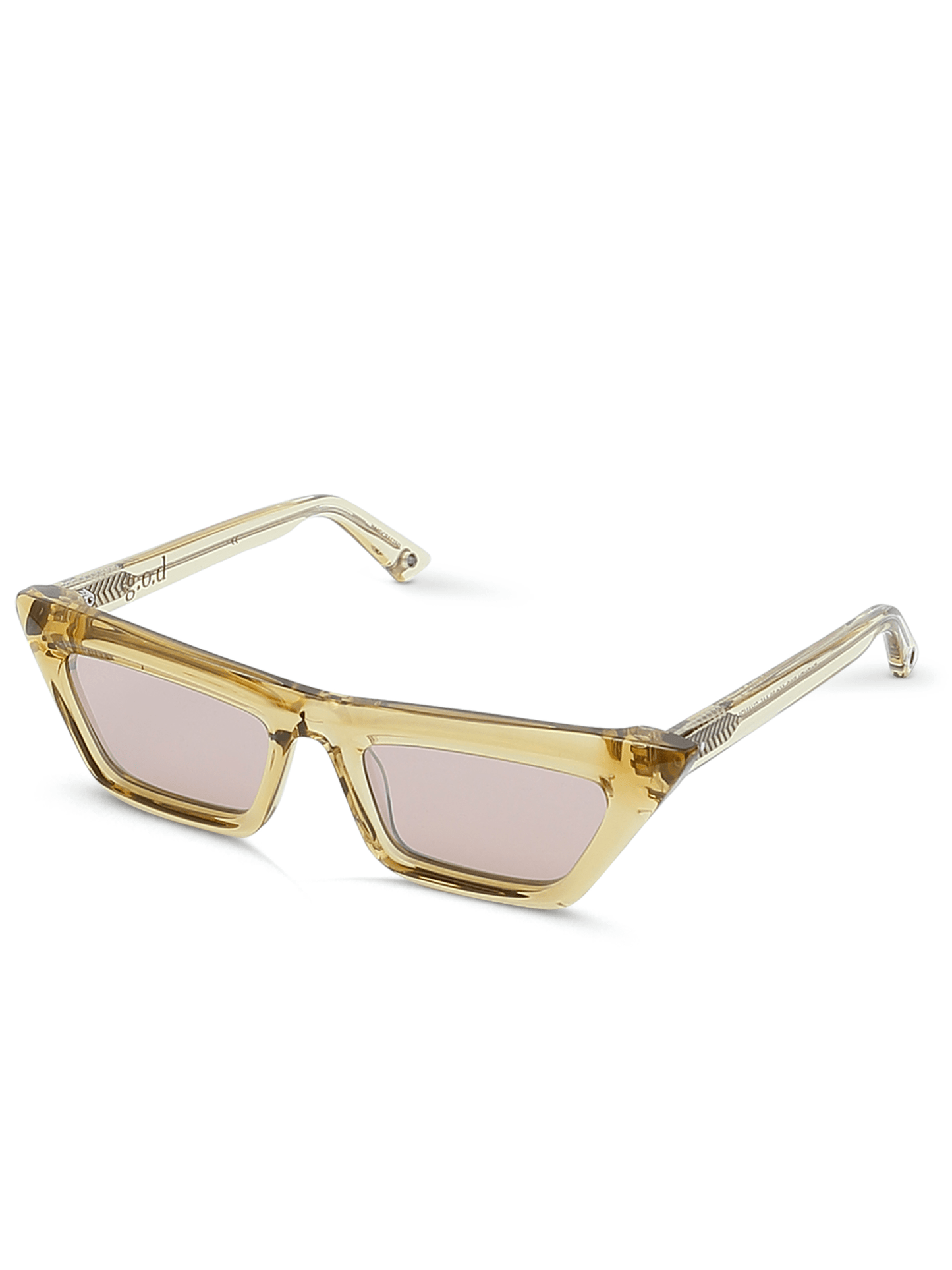 Twenty Two Champagne Sunglass with Brown Flash Lens