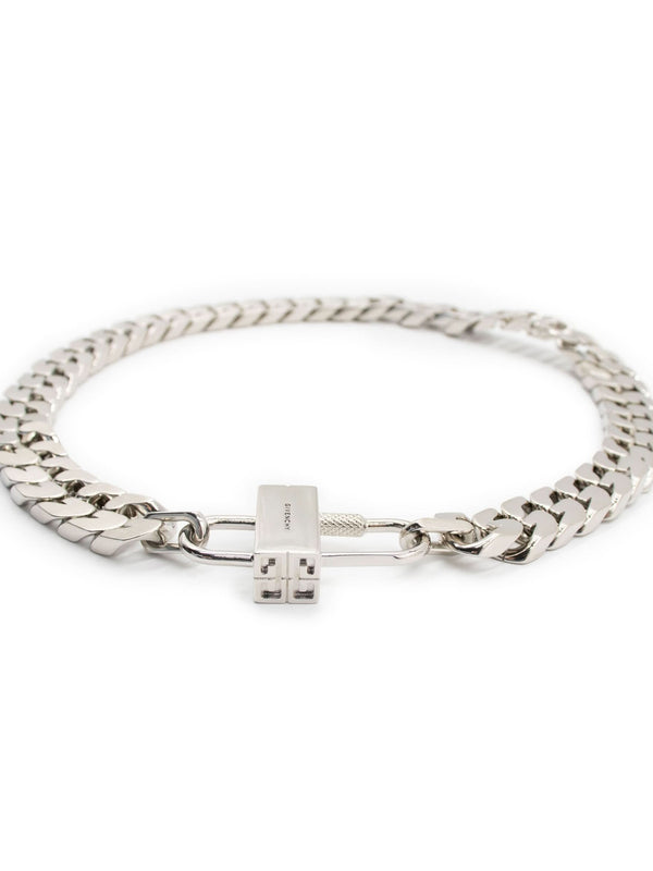 Givenchy G Chain Lock Small Necklace Silver