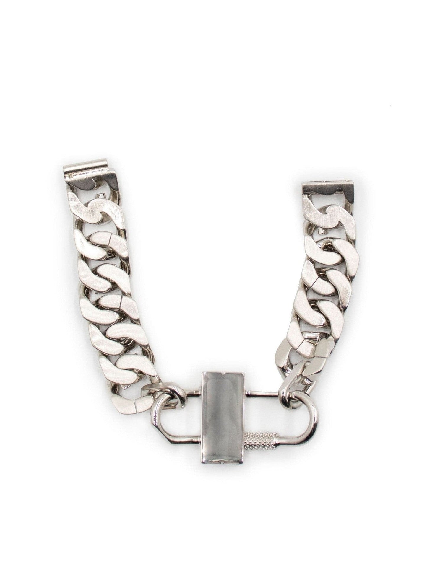 G Chain Lock Small Silver Bracelet in Silver