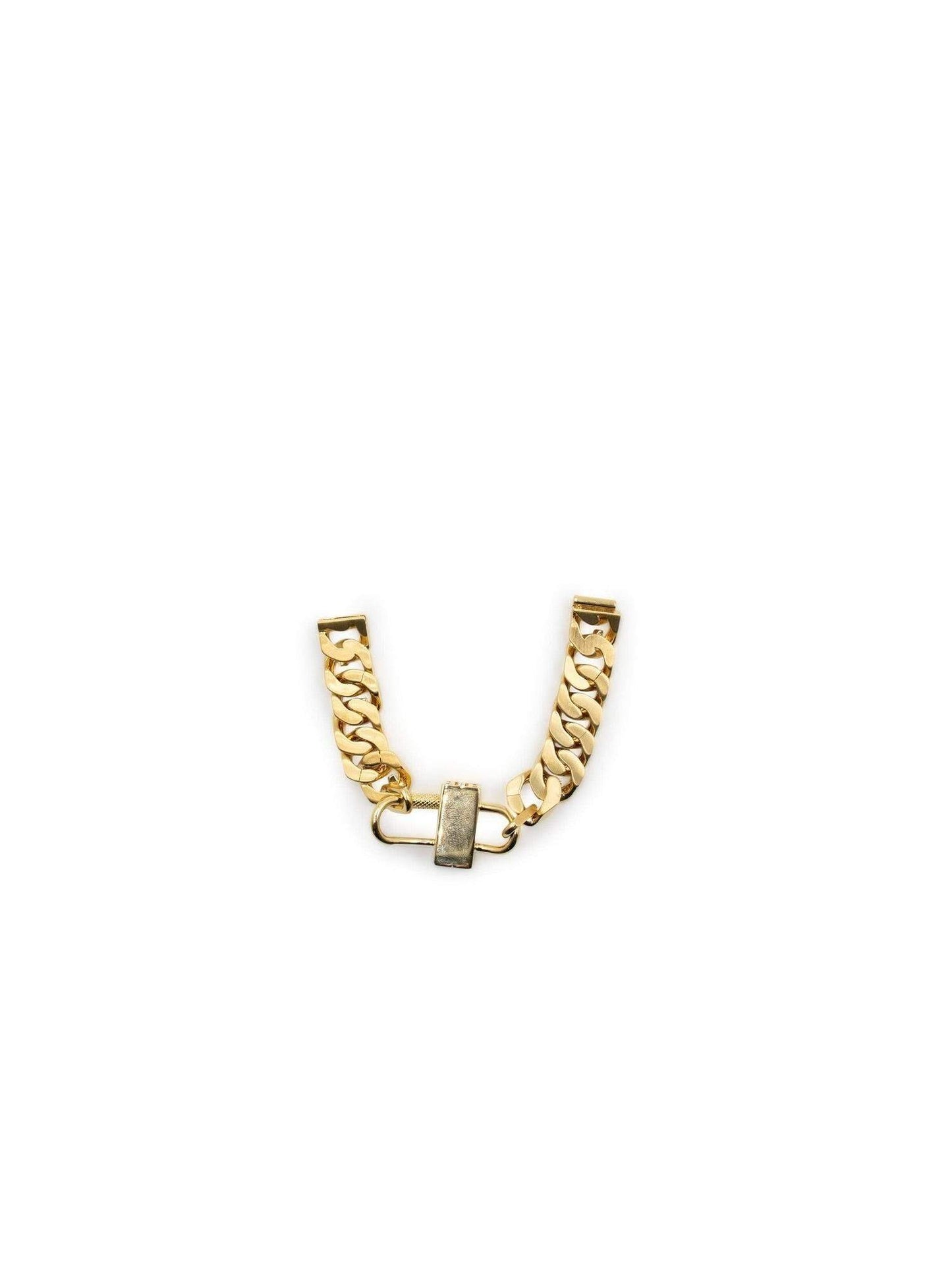 G Chain Gold Lock Small Bracelet in Gold