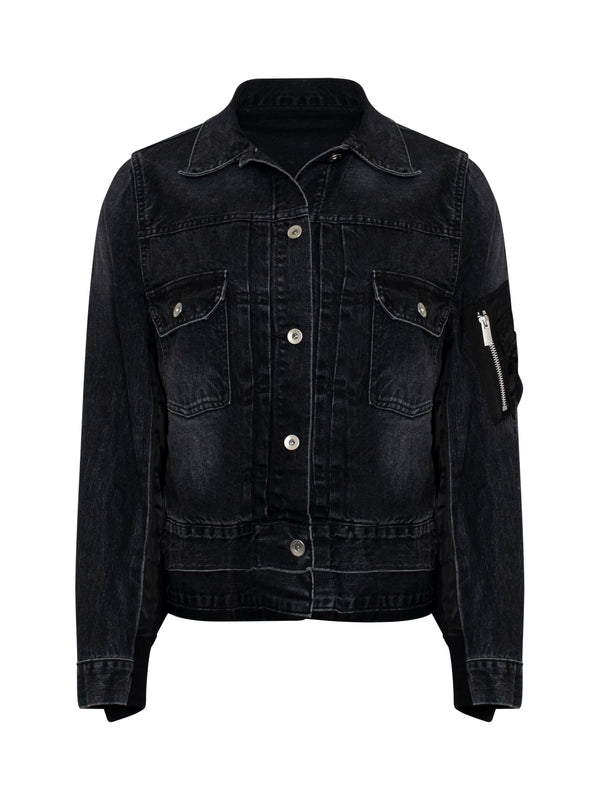 Classic MA-1 Denim Jacket Black