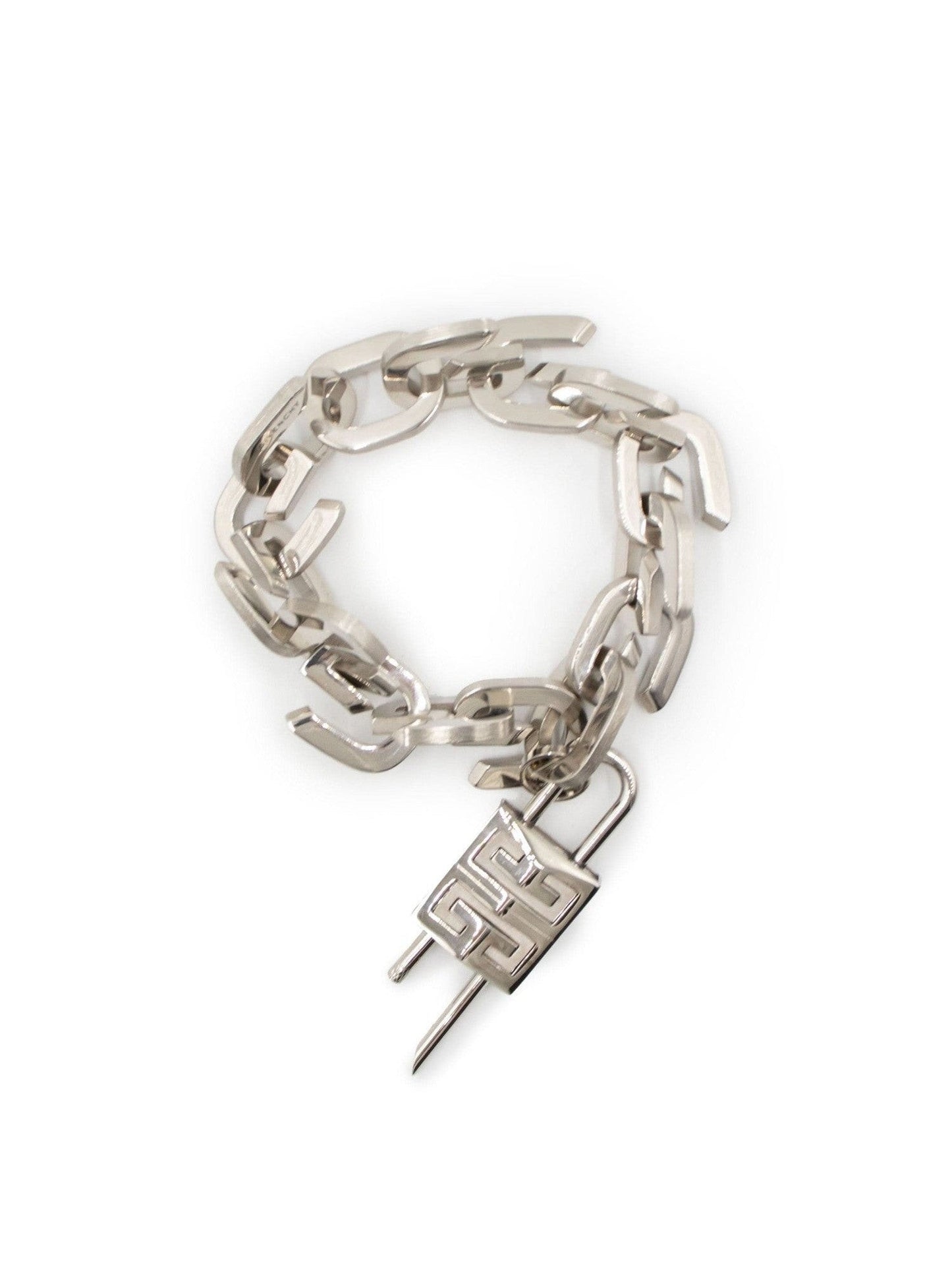 G Link Lock Medium Bracelet in Silver