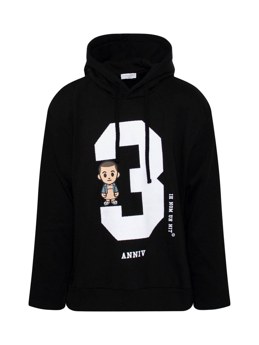 3 Eleven Hoodie in Black