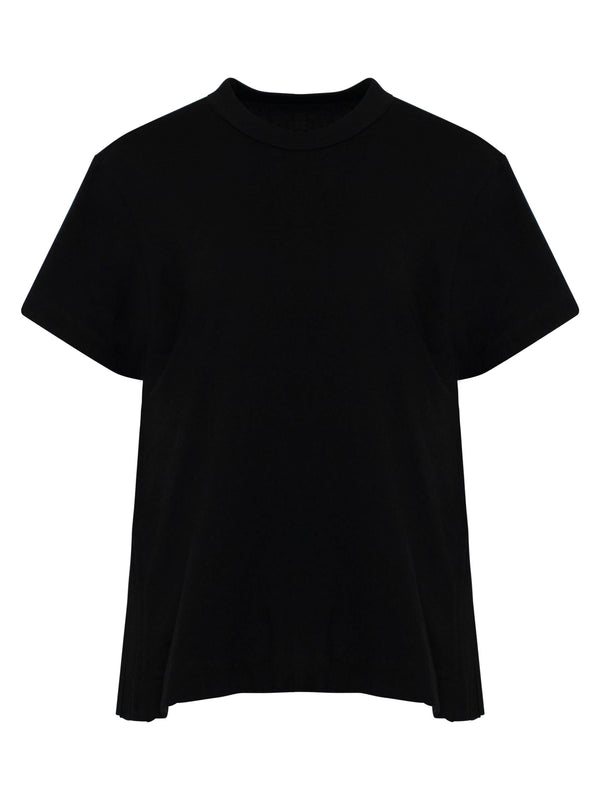 Classic Pleated Side T-Shirt in Black