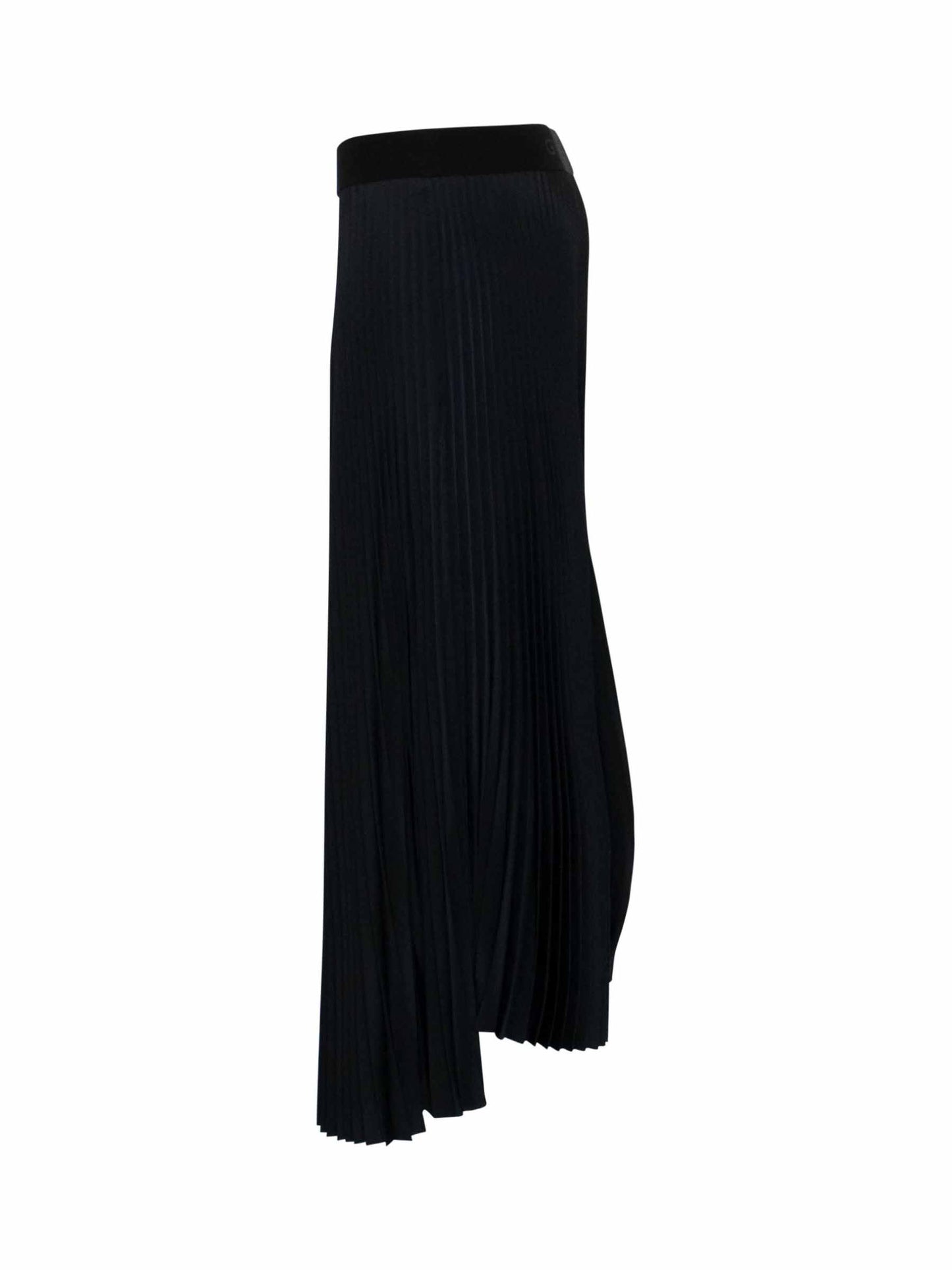 Pleated Twisted Skirt in Black