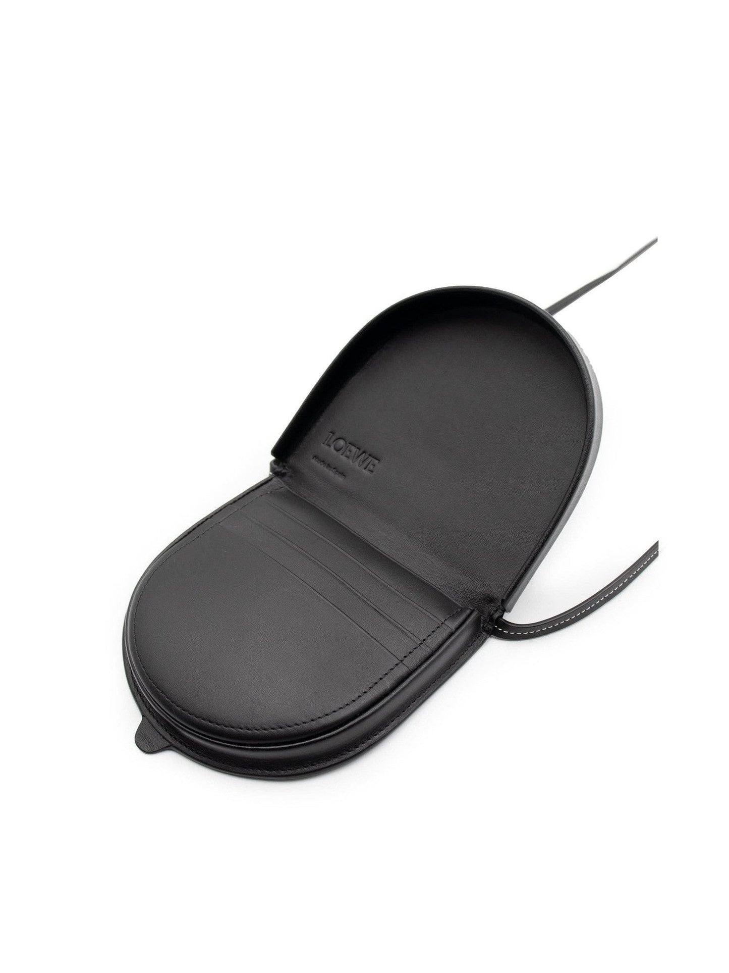 Small Heel Pouch in Soft Calfskin in Black