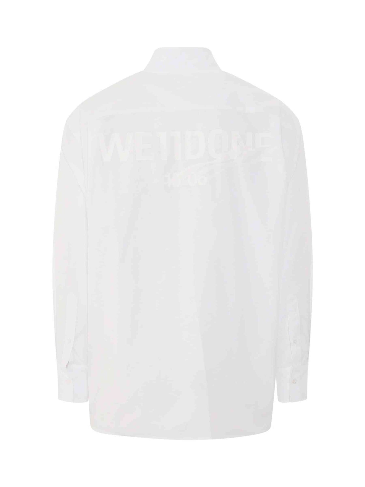 1506 Logo Print Cotton Shirt in White