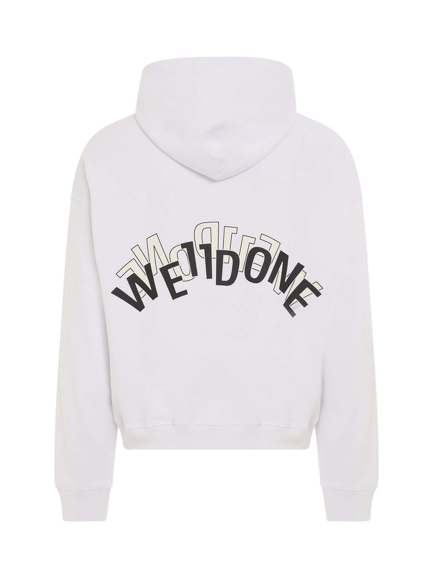 Layered Logo Hoodie in White