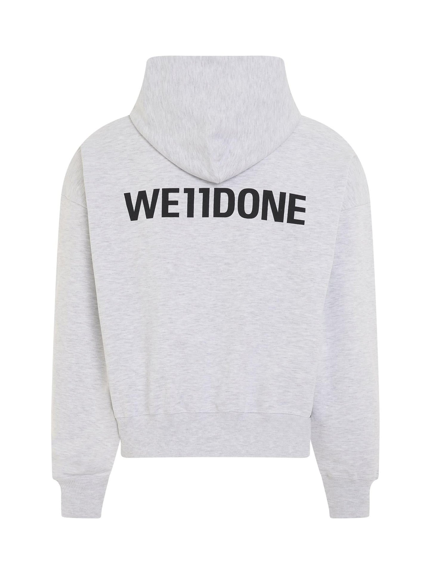 New Teddy Back Logo Hoodie in Grey