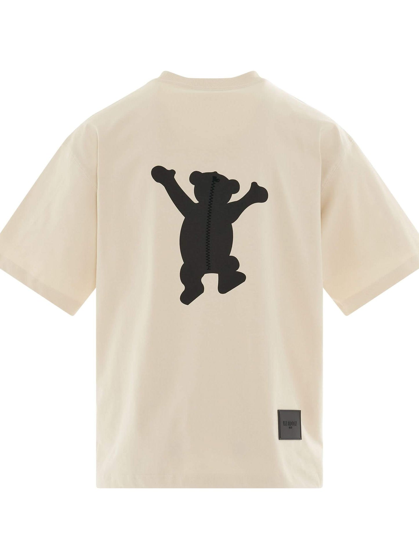We11Done Logo Teddy T-Shirt in Ivory