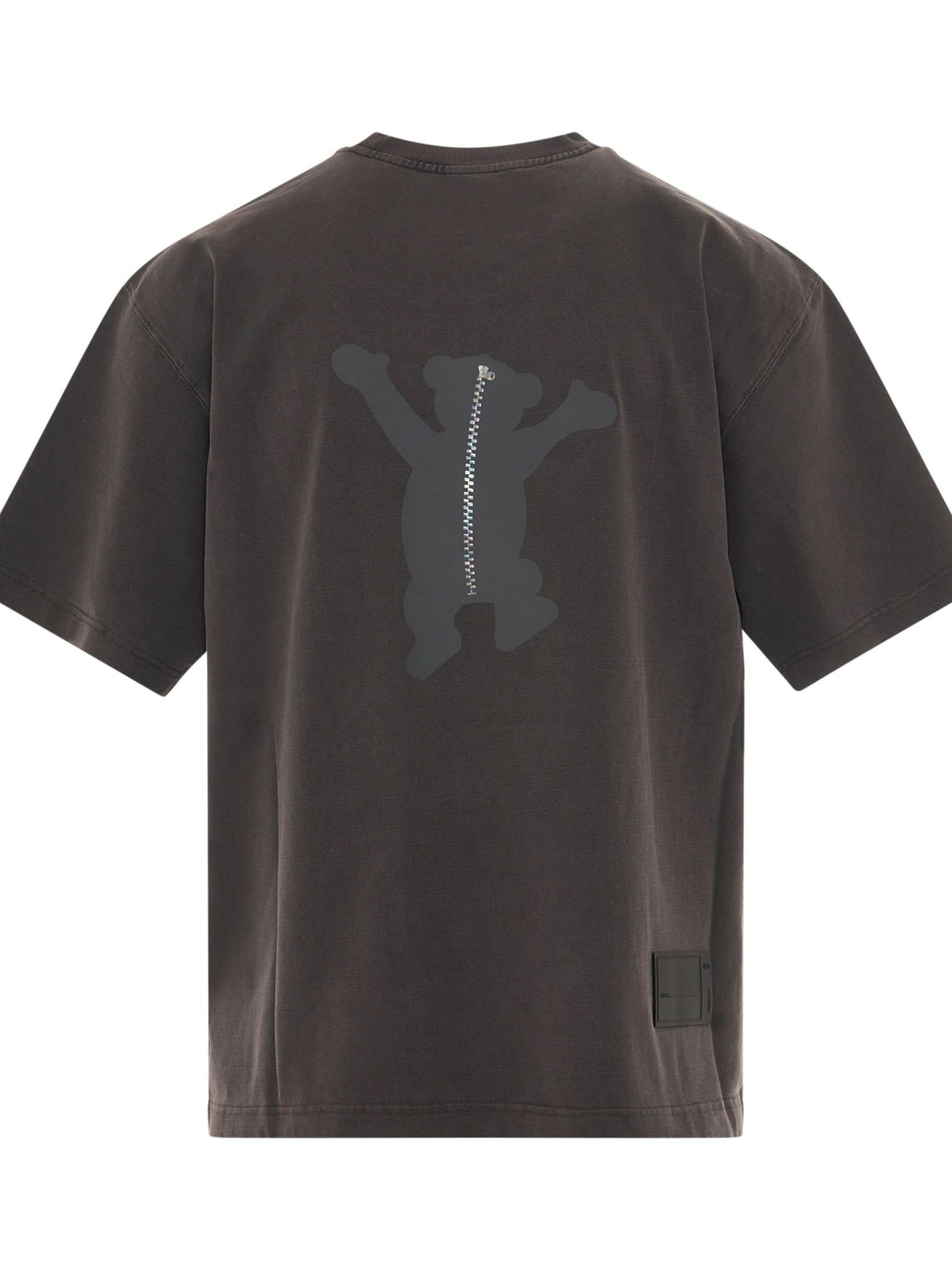 We11Done Teddy Logo T-Shirt in Charcoal