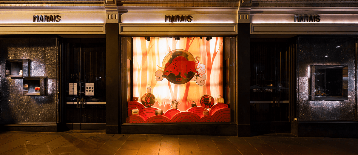 MARAIS Unveils 2021 Lunar New Year‘s                  Window Display
