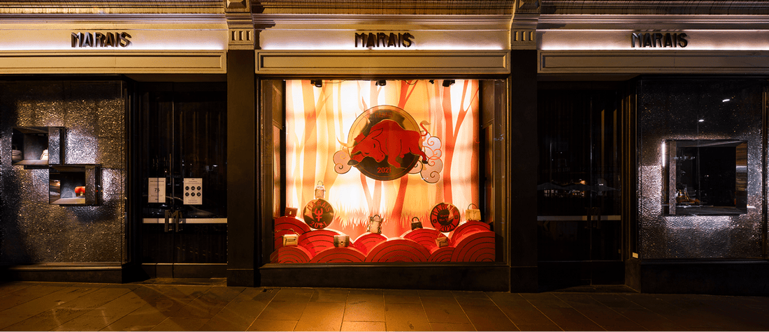 MARAIS Unveils 2021 Lunar New Year‘s                  Window Display