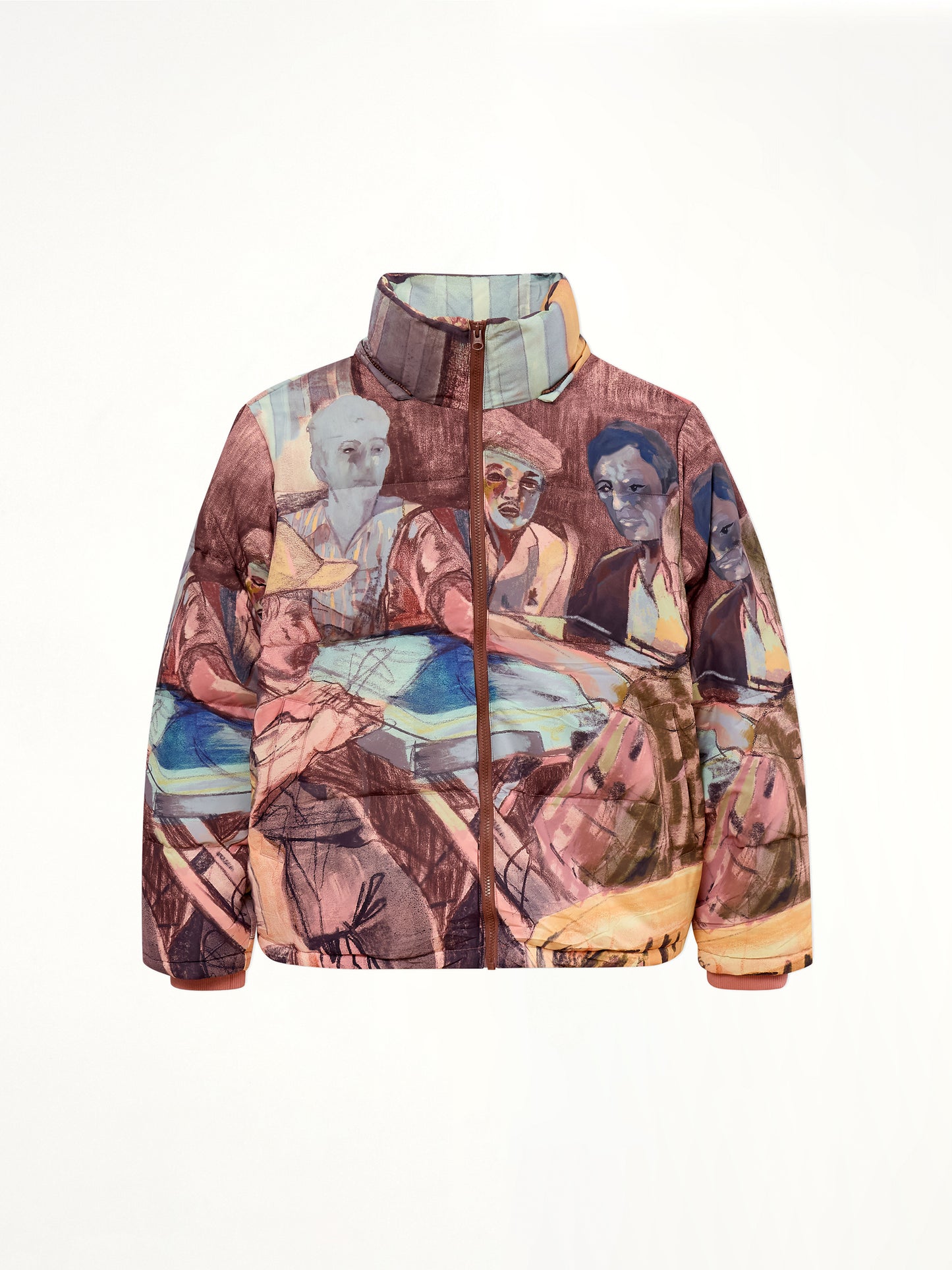 Domino Player Puffer Jacket in Multicolour