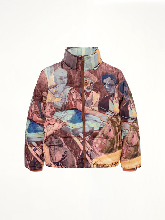 Domino Player Puffer Jacket in Multicolour