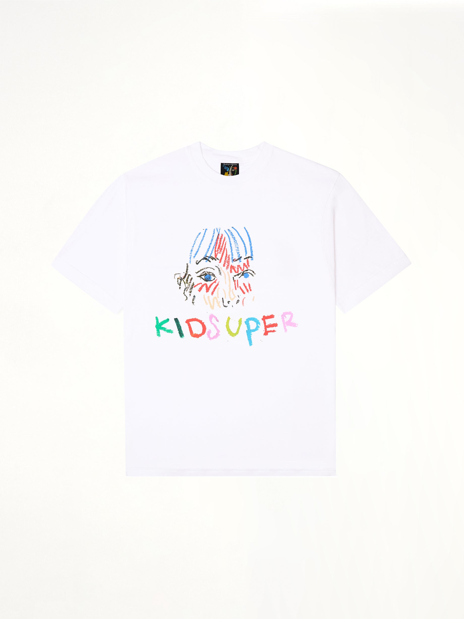 화이트 KID SUPER 그래픽 티셔츠