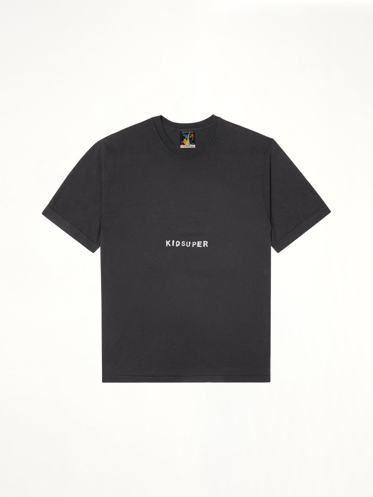 블랙 KID SUPER 로고 티셔츠