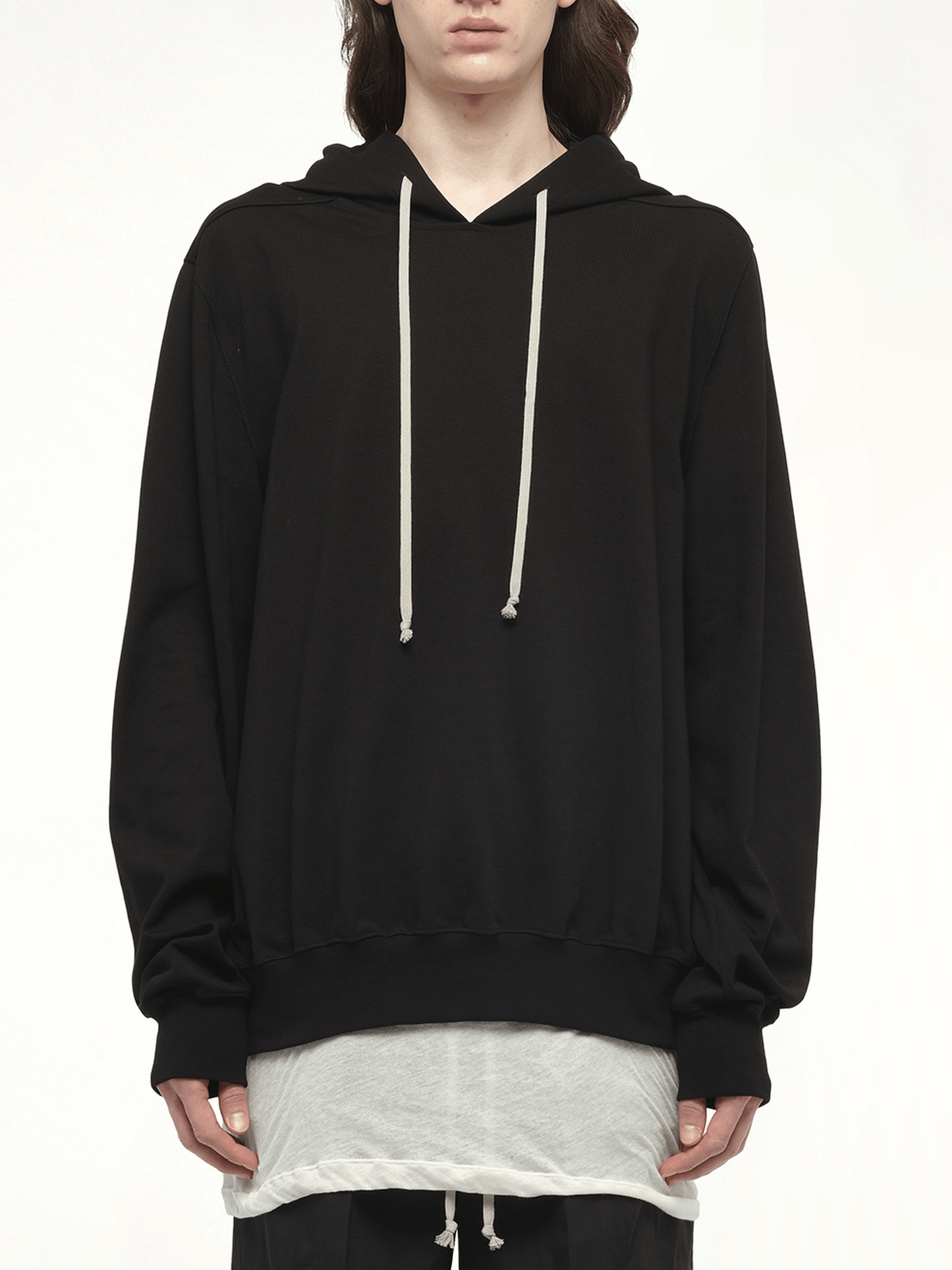 Drawstring Hoodie in Black