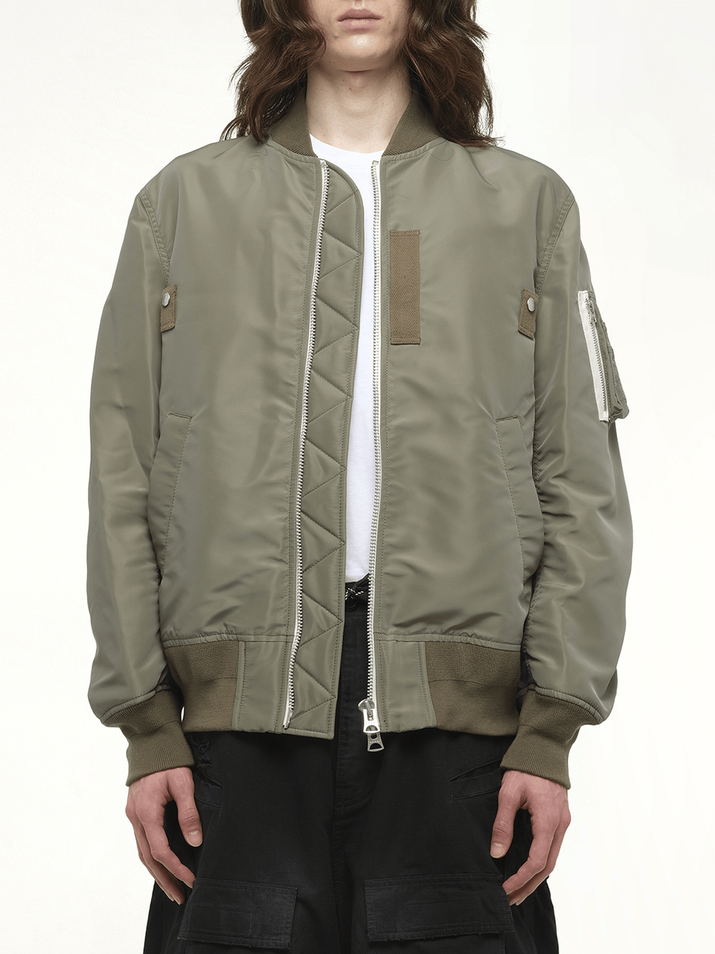 Nylon Twill Blouson in Khaki